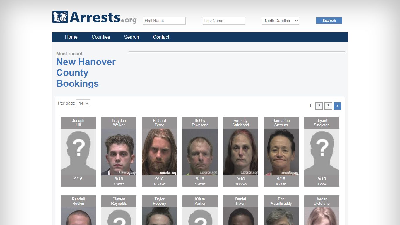 New Hanover County Arrests and Inmate Search